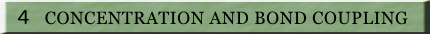  S@CONCENTRATION AND BOND COUPLING